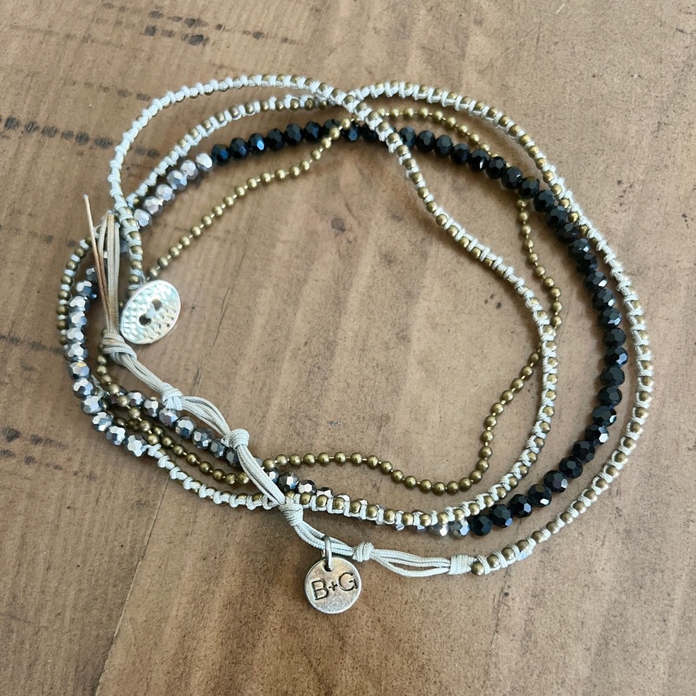 Multicolor Beaded Wrap Bracelet or Long Necklace